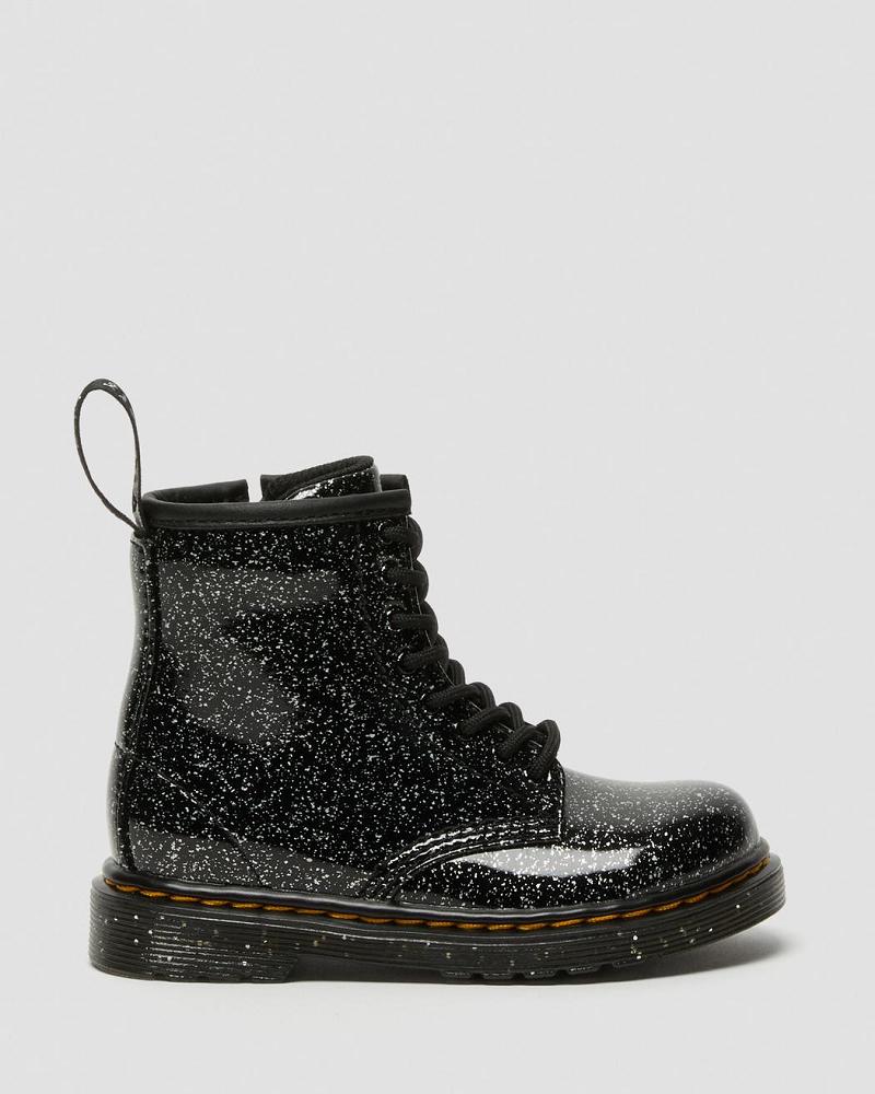 Dr Martens Toddler 1460 Glitter Veterlaarzen Kinderen Zwart | NL 132AHK